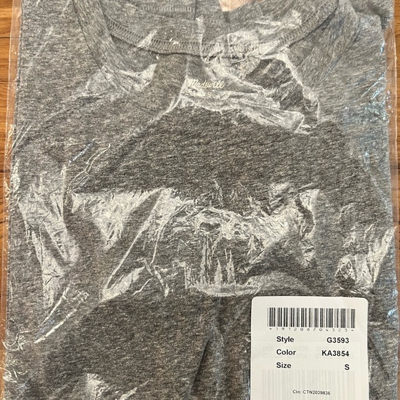 NWT Madewell Triblend Ex-Boyfriend Tee in Gray - Picture 9 of 11